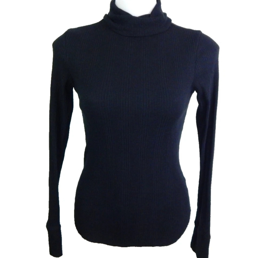 Aerie Essential Layering Turtleneck Black